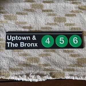 Uptown Bronx Subway Sign MTA station 4 5 green nyc tourist city train Lexington